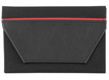 Product image CreativDesign® Ausweistasche "ColourStripe" schwarz/rot Werbeartikel