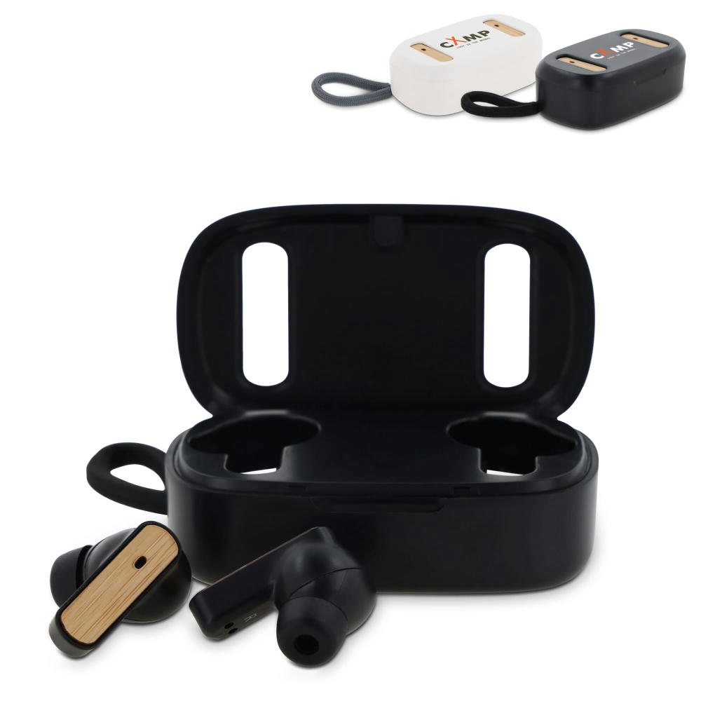 TWS Earbuds bamboo Werbeartikel