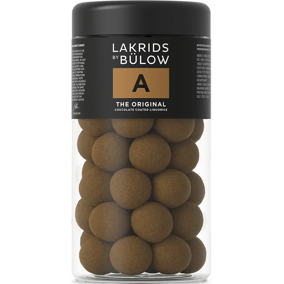 Schoko-Lakritz A The Original Lakrids by Bülow – Produktfoto der schwarzen Lakritzdose, freigestellt