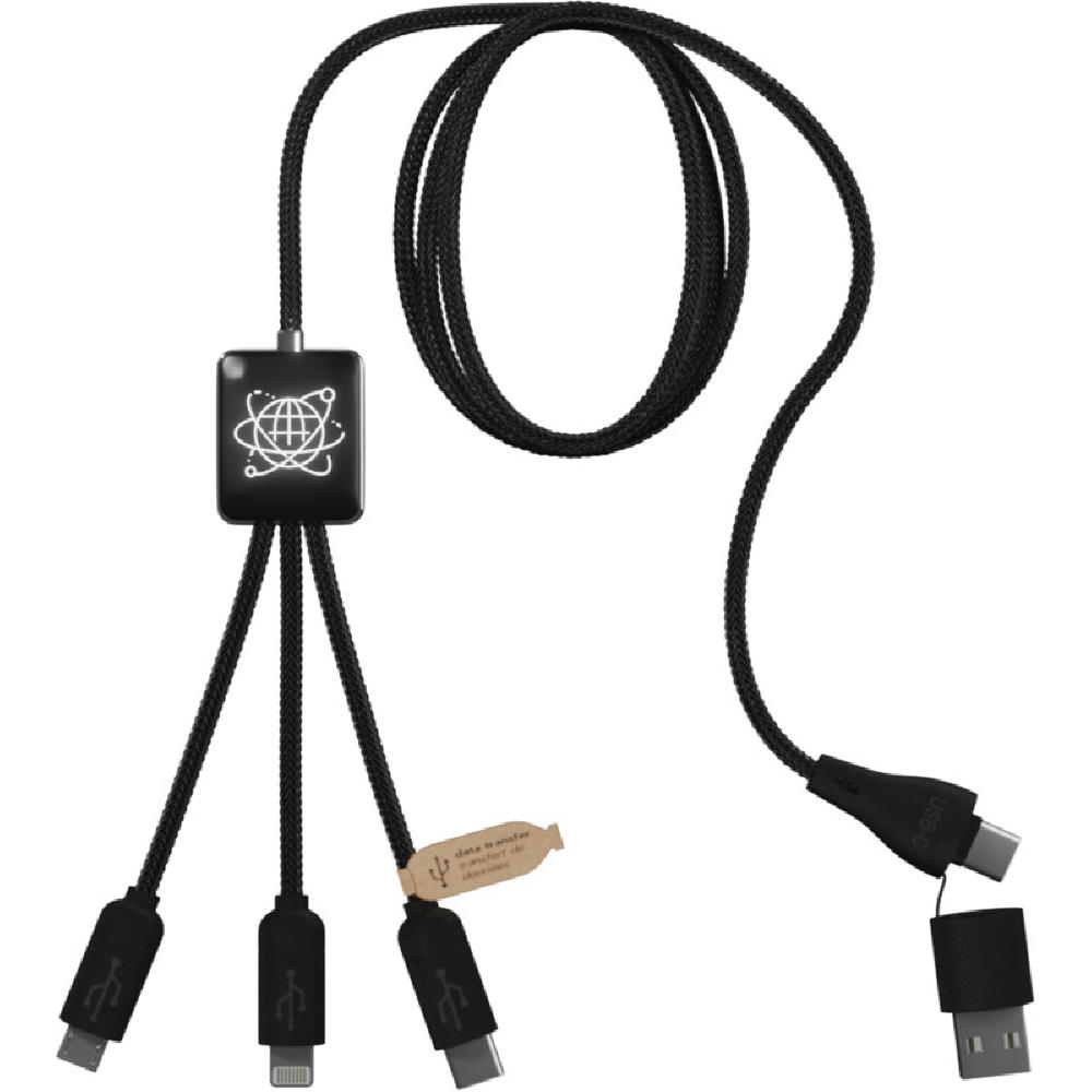Product image SCX.design C45 5-in-1 rPET-Ladekabel mit Datentransfer Werbeartikel