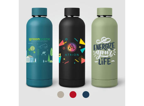 Astrid Recycling-Edelstahlflasche - Doppelwandig - 530 ml  Werbeartikel