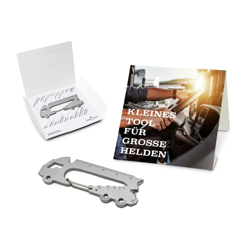 Product image Geschenkartikel: ROMINOX® Key Tool Truck / LKW (22 Funktionen) im Motiv-Mäppchen Große Helden Werbeartikel