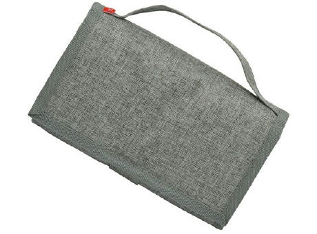 Isotherme & faltbare Bento-Lunchbag 'Fujisawa', aus RPET, grau meliert Werbeartikel