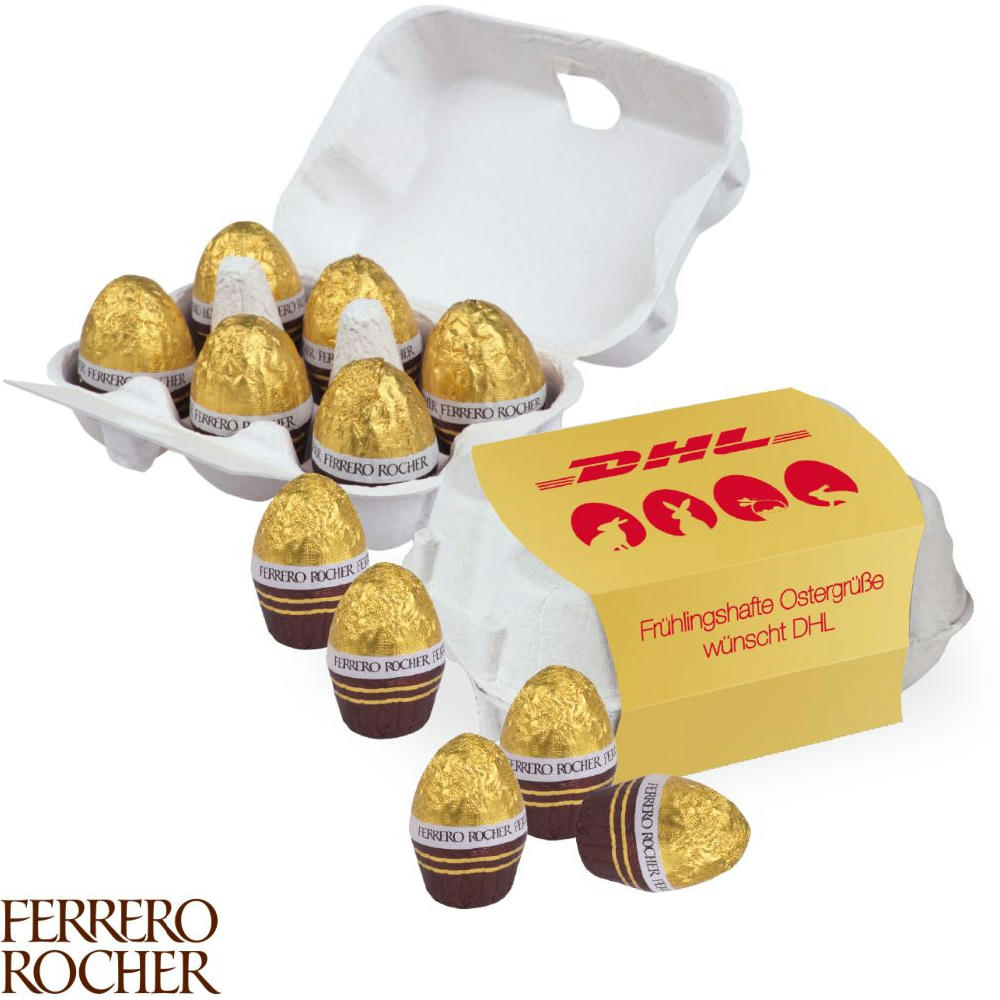 SCHOKO-EIER 6ER MIT FERRERO ROCHER Werbeartikel