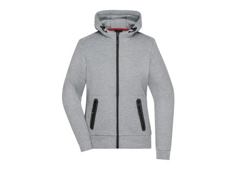 Product image Ladies' Hooded Jacket - Kapuzenjacke mit modischen Details in Melange-Optik Werbeartikel