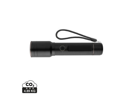 Product image Heavy-Duty USB-Taschenlampe aus RCS recyceltem Aluminium Werbeartikel