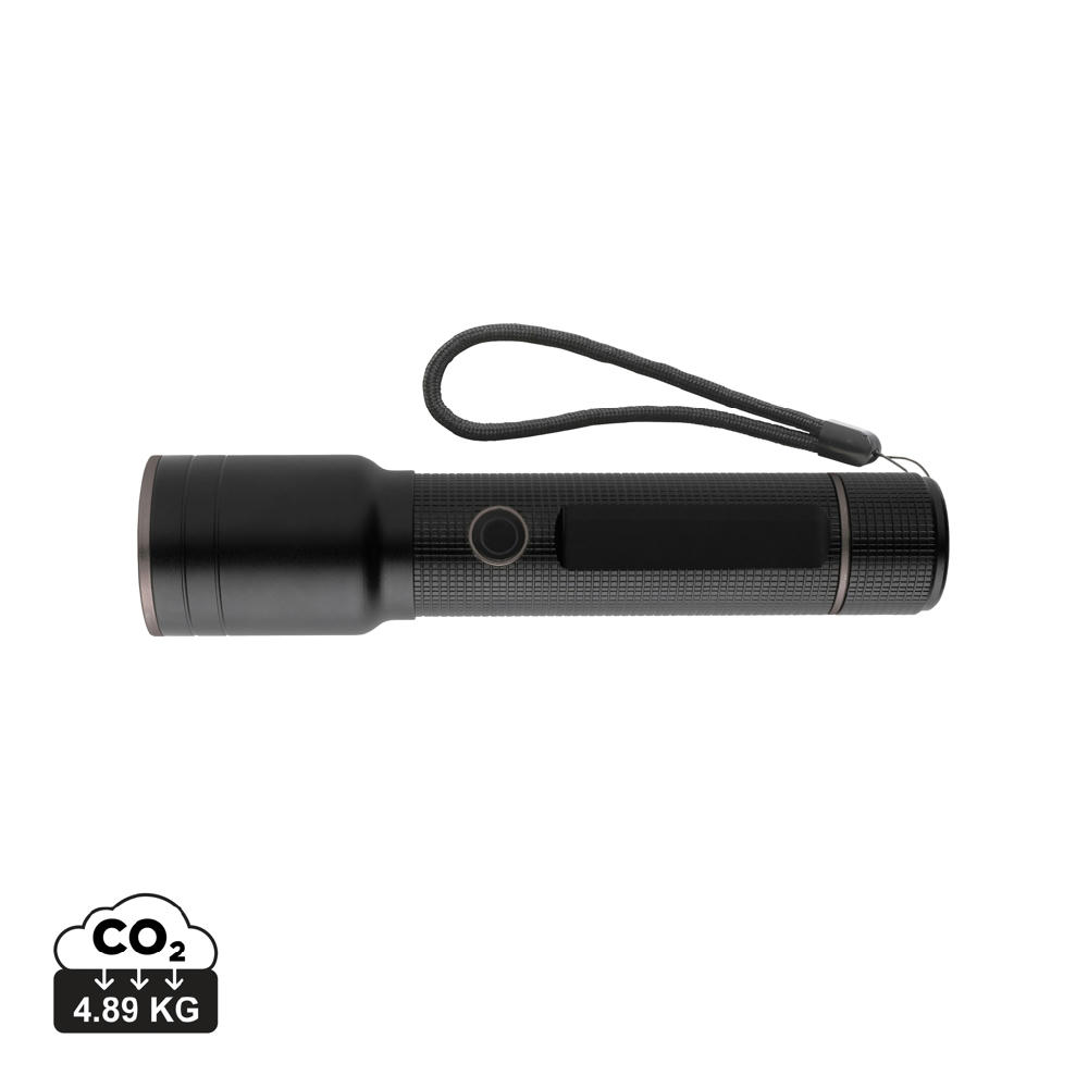 Product image Heavy-Duty USB-Taschenlampe aus RCS recyceltem Aluminium Werbeartikel