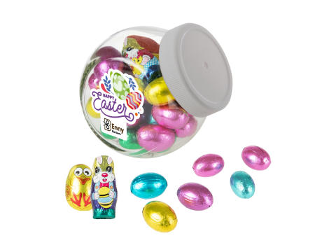 Product image Kleiner Glaskrug 0.4L mit Ostern Schokolade Werbeartikel