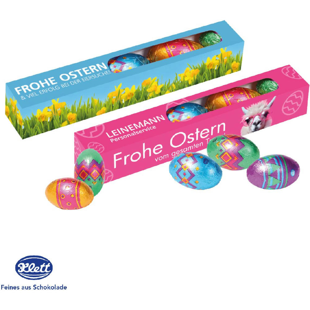 Product image EIER PARADE MIT KLETT SCHOKOLADE Werbeartikel