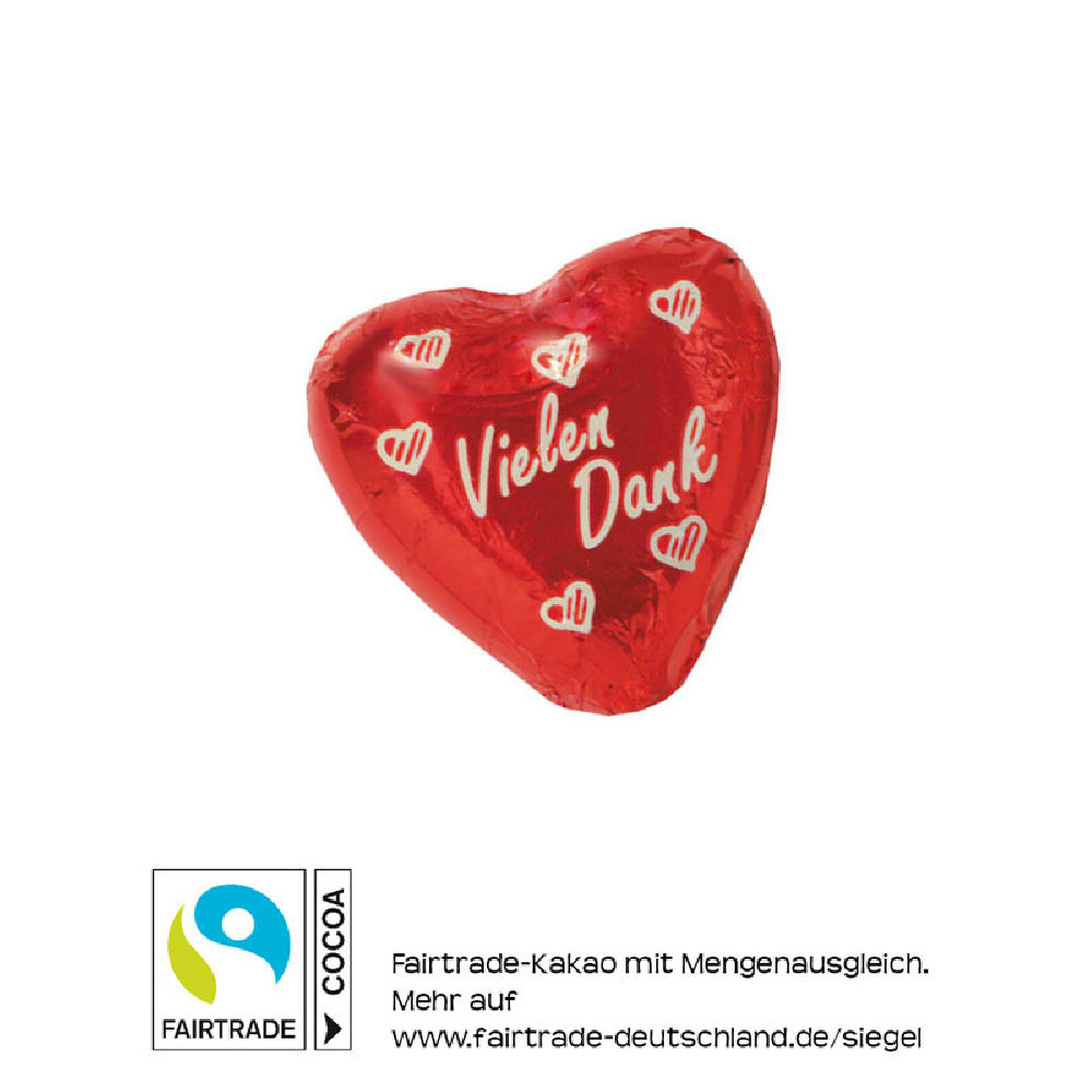Product image Choco Herz "Vielen Dank" Werbeartikel