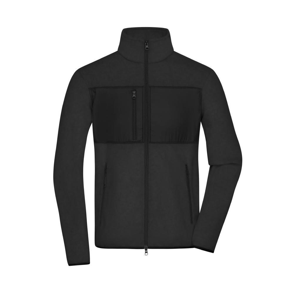 Men's Fleece Jacket - Fleecejacke im Materialmix Werbeartikel