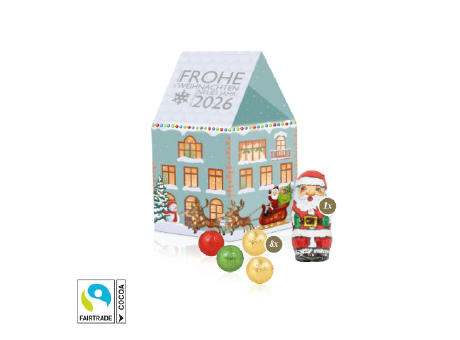 Product image 3D Präsent "Haus" mit Fairtrade® Schokolade Werbeartikel