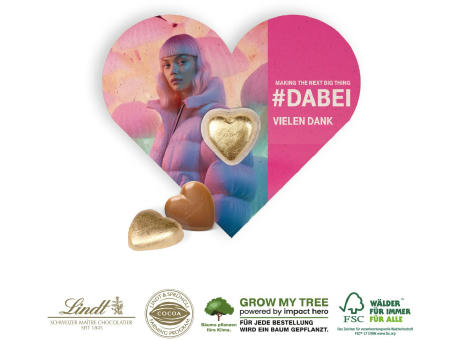 Product image SCHOKOKARTE "Herz" MIT LINDT HERZ Werbeartikel