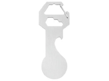 Product image Metmaxx® Schlüsselanhänger "StyleTool&Open" silber bedrucken