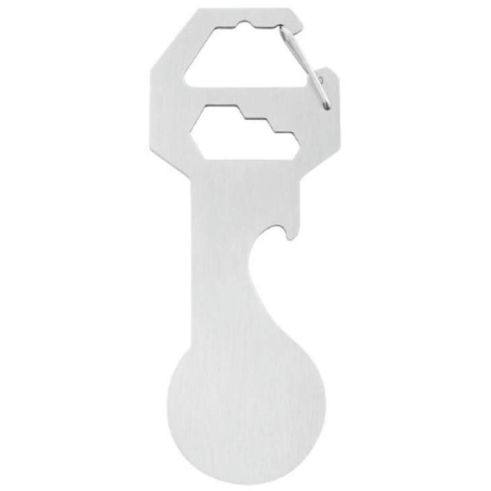 Product image Metmaxx® Schlüsselanhänger "StyleTool&Open" silber Werbeartikel