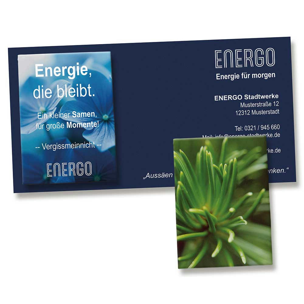 Product image Samentütchen auf Werbekarte - Basilikum Werbeartikel
