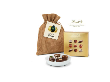 Product image Geschenkset / Präsenteset: Oster Kostbarkeiten - 9 Mini Pralinés Gold Werbeartikel