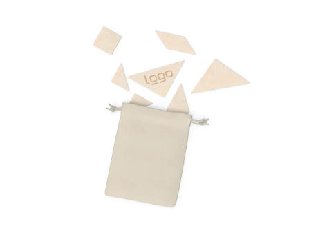 Tangram Kreativ-Puzzle (FSC® zertifiziert) inkl. Baumwollsäckchen Werbeartikel
