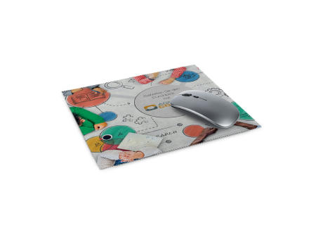 Product image Mousepad 4in1 aus Mikrofaser, mit Anti-Rutsch Noppen, 20 x 23 cm, inkl. Polybeutel Werbeartikel