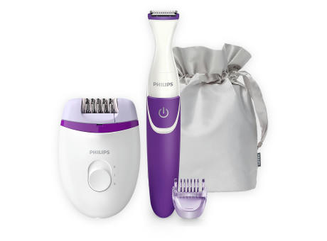 BRP505|Philips Satinelle Kompakt-Epilierer mit Kabel &amp; kabellosem Bikini-Trimmer bedrucken