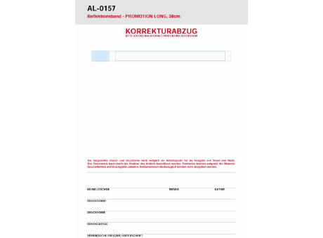 Reflektions-Klettband PROMOTION LONG 38 cm bedrucken