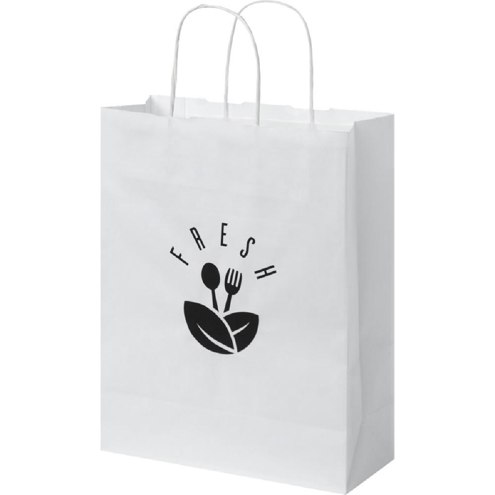 Product image Kraftpapiertasche 80 g/m² mit gedrehten Griffen – 25 × 11 × 32 cm Werbeartikel