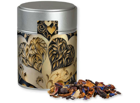 Product image Christkindl Tee, ca. 50g, Metalldose Midi silber Werbeartikel