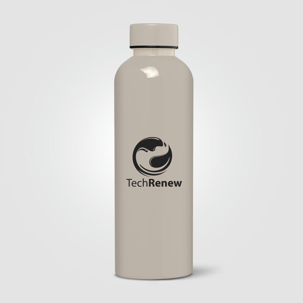Norden Trinkflasche in glänzender Monochrom-Optik und wasserdicht aus rPET - 680 ml Werbeartikel