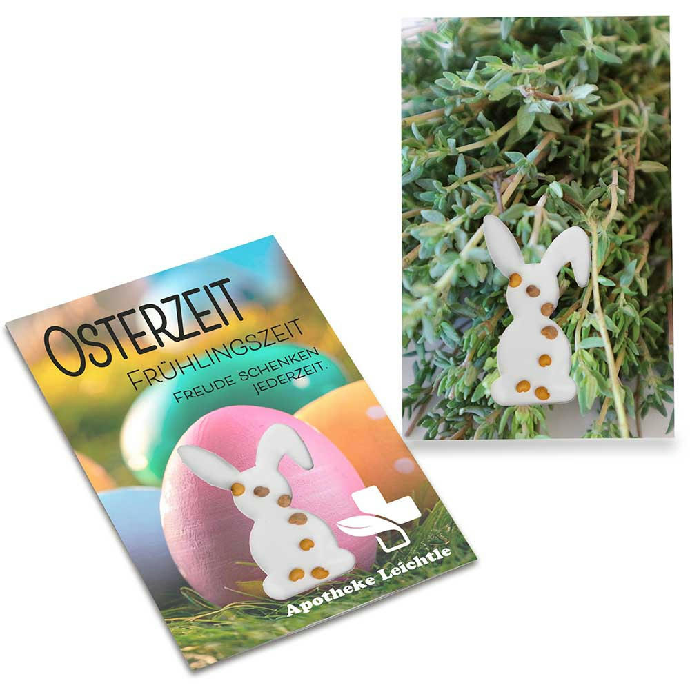 Samen-Karte-Mini Ostern - Basilikum Werbeartikel