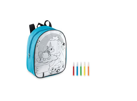Product image Rucksack mit 5 Filzstiften Werbeartikel