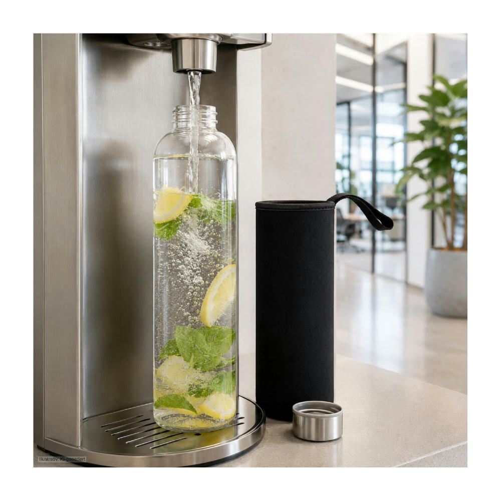 ROMINOX® Glaskaraffe // Pura 1.000 ml, auch für Kohlensäure geeignet Werbeartikel