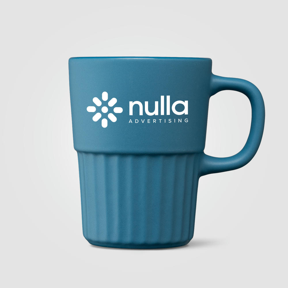 Product image Majesty Keramiktasse mit geriffelter Oberfläche und mattem Finish - 445 ml Werbeartikel