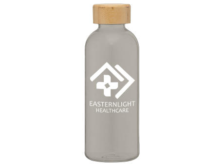 Strom - 650 ml rPET Trinkflasche mit Bambus-Deckel Werbeartikel