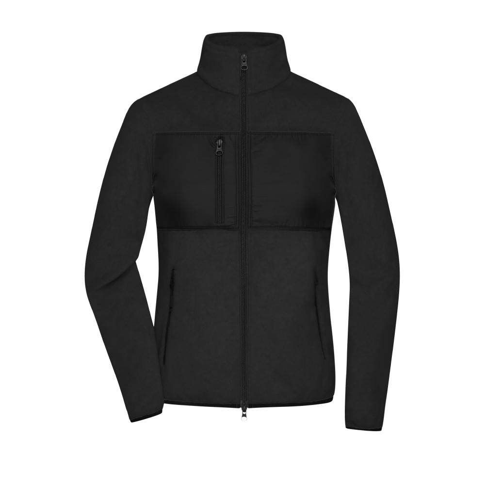 Ladies' Fleece Jacket - Fleecejacke im Materialmix Werbeartikel