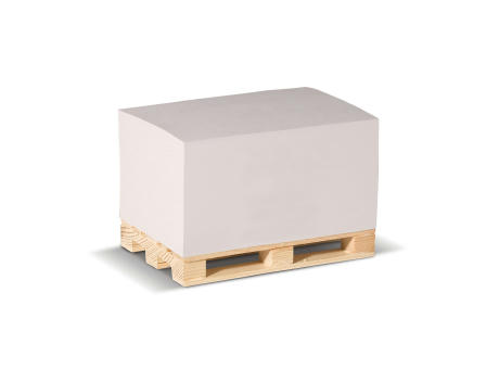 Zettelblock aus recycelten Papier auf einer Holzpalette 12x8x6cm bedrucken