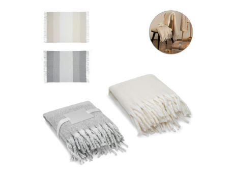 Product image COMFY. Decke aus recyceltem Polyester (100% rPET) (300 g/m²), mit Mohair-Feeling Werbeartikel