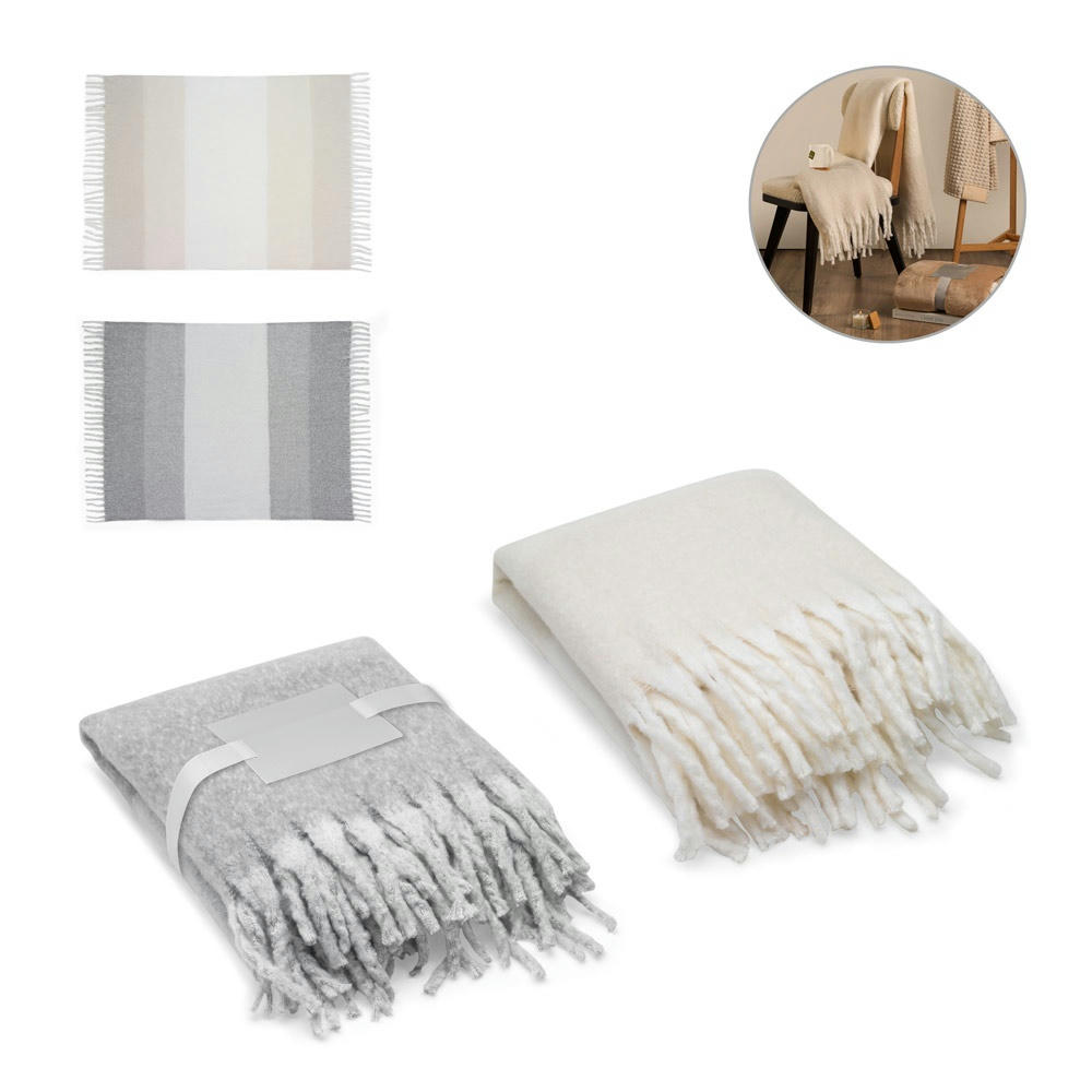 Product image COMFY. Decke aus recyceltem Polyester (100% rPET) (300 g/m²), mit Mohair-Feeling Werbeartikel
