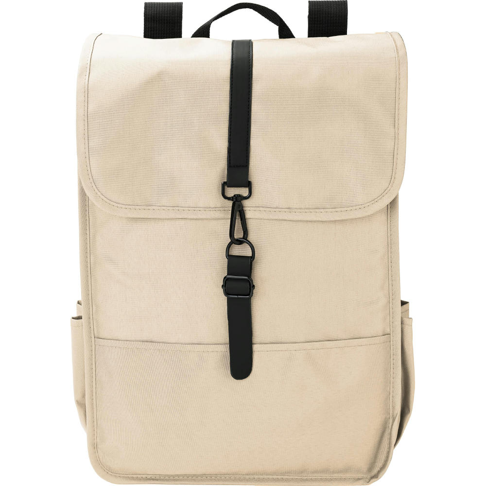 rPET Polyester (300D) Rucksack mit Lasche Lyric Werbeartikel