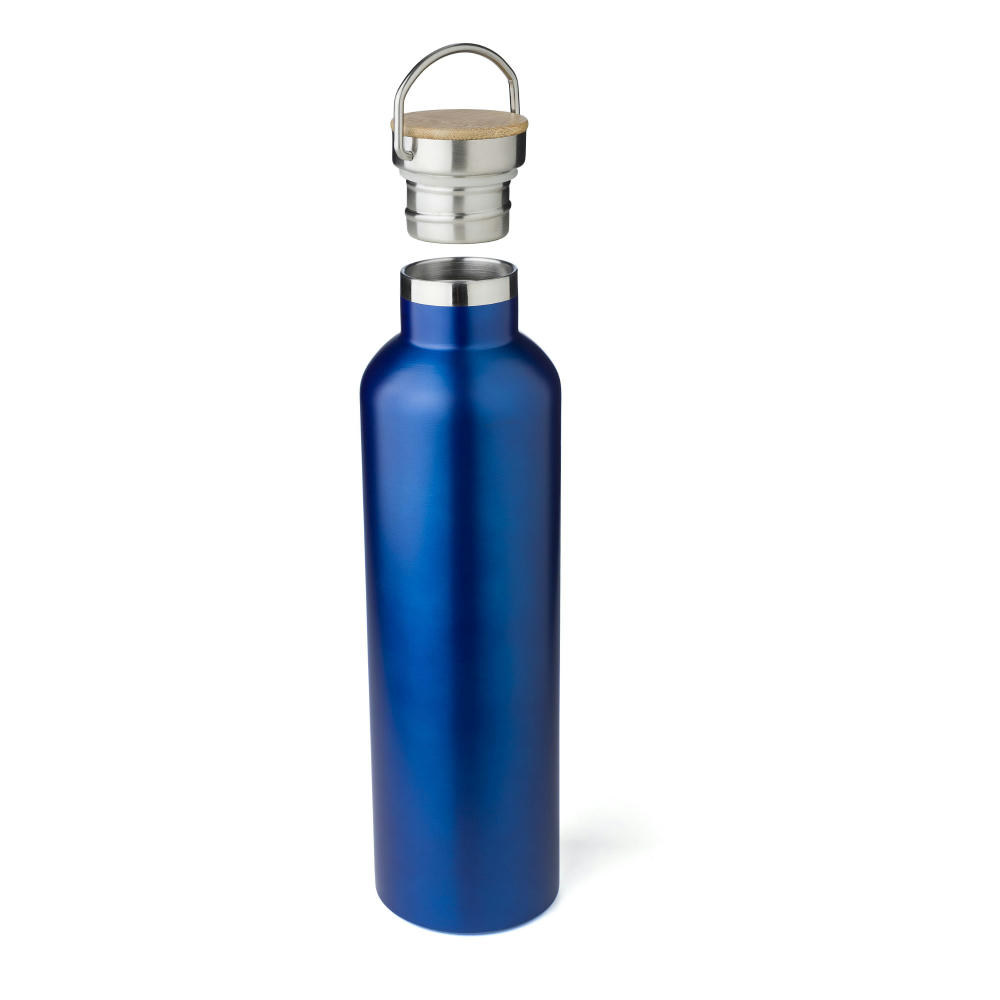 Doppelwandige Flasche aus Edelstahl Damien Werbeartikel