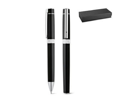 DOURO. Metall-Roller und Kugelschreiber-Set mit Clip Werbeartikel