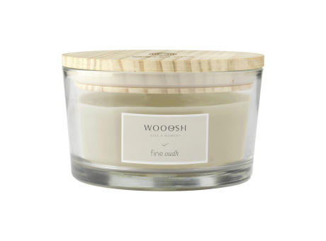 Wooosh Flame Scented Candle Fine Oudh Werbeartikel