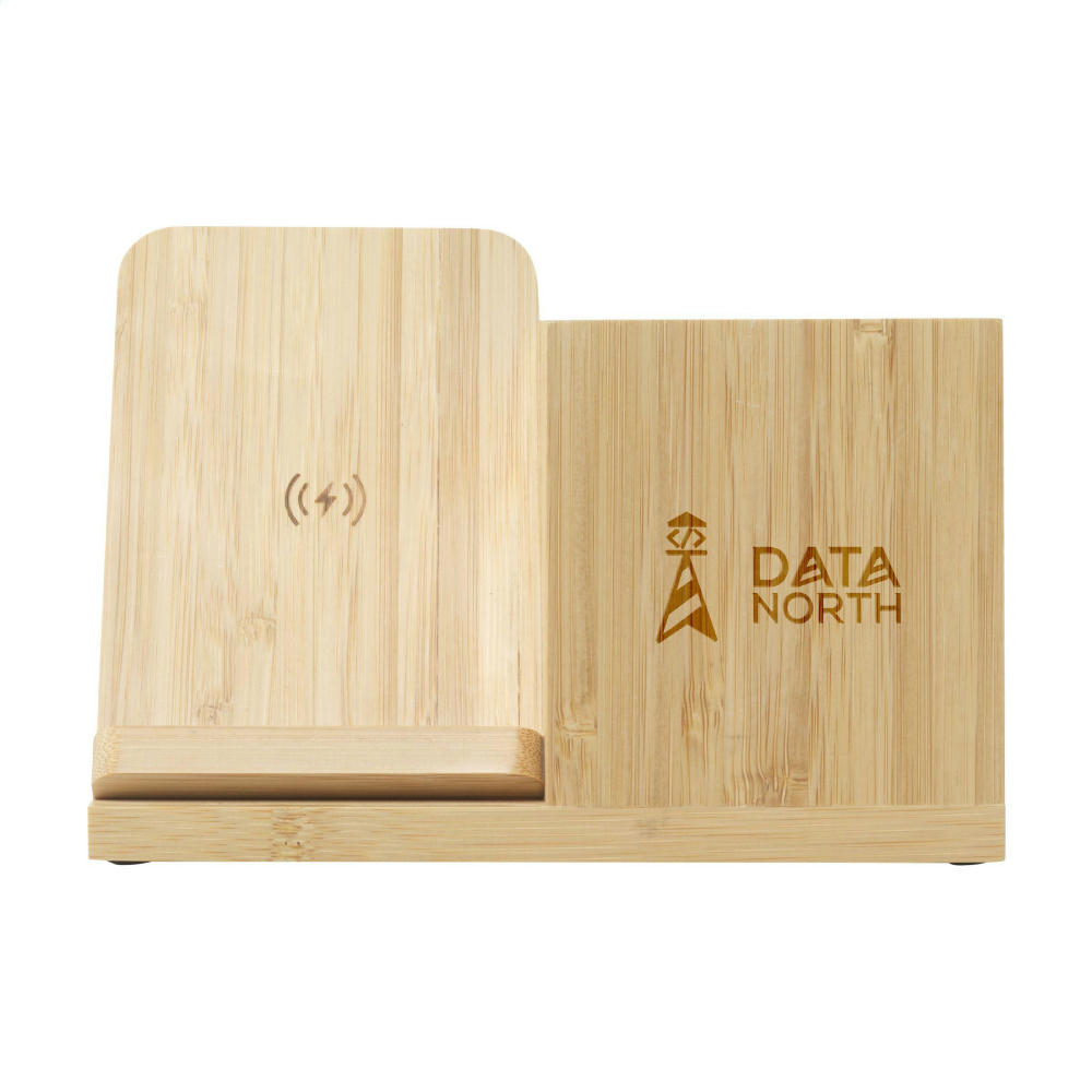 Bamboo Boss 15W Ladestation/Stifthalter Werbeartikel