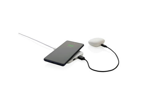 10W Wireless Charger aus RSC recycl. Kunststoff mit Dual-USB Werbeartikel