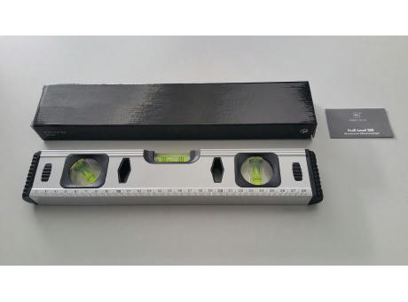 Aluminium-Wasserwaage "Profi Level 300 grau" Werbeartikel