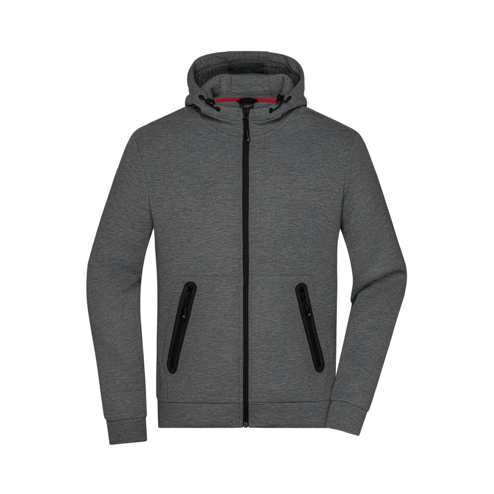 Product image Men's Hooded Jacket - Kapuzenjacke mit modischen Details in Melange-Optik Werbeartikel