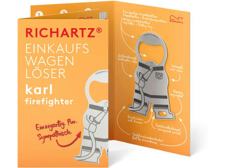 RICHARTZ® EINKAUFSWAGENLÖSER karl firefigther bedrucken