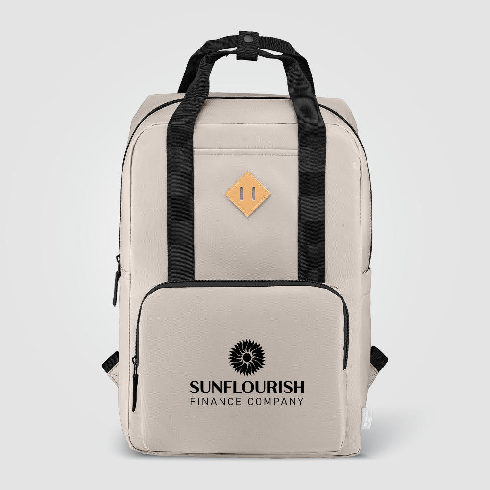 Product image Majesty Laptop-Rucksack mit verstellbarem Gurt für 15-Zoll-Laptops aus 300D rPET - 16 L Werbeartikel