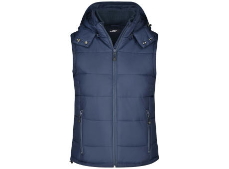 Ladies' Padded Vest - Modische Steppweste mit abnehmbarer Kapuze Werbeartikel