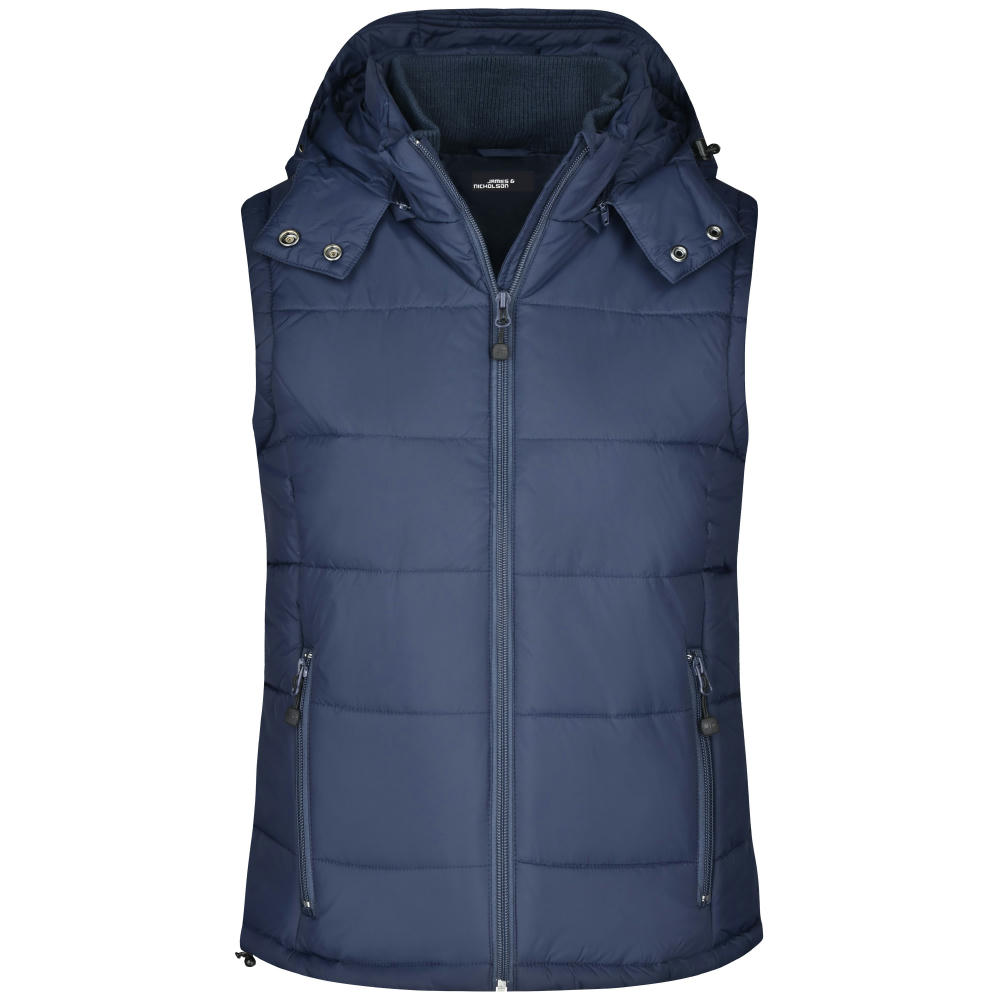 Product image Ladies' Padded Vest - Modische Steppweste mit abnehmbarer Kapuze Werbeartikel