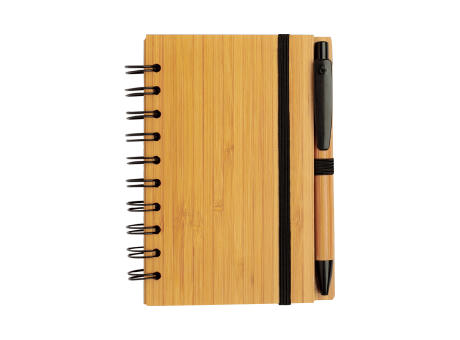 Product image Bambus - Notizbuch A6 mit Kugelschreiber. Werbeartikel